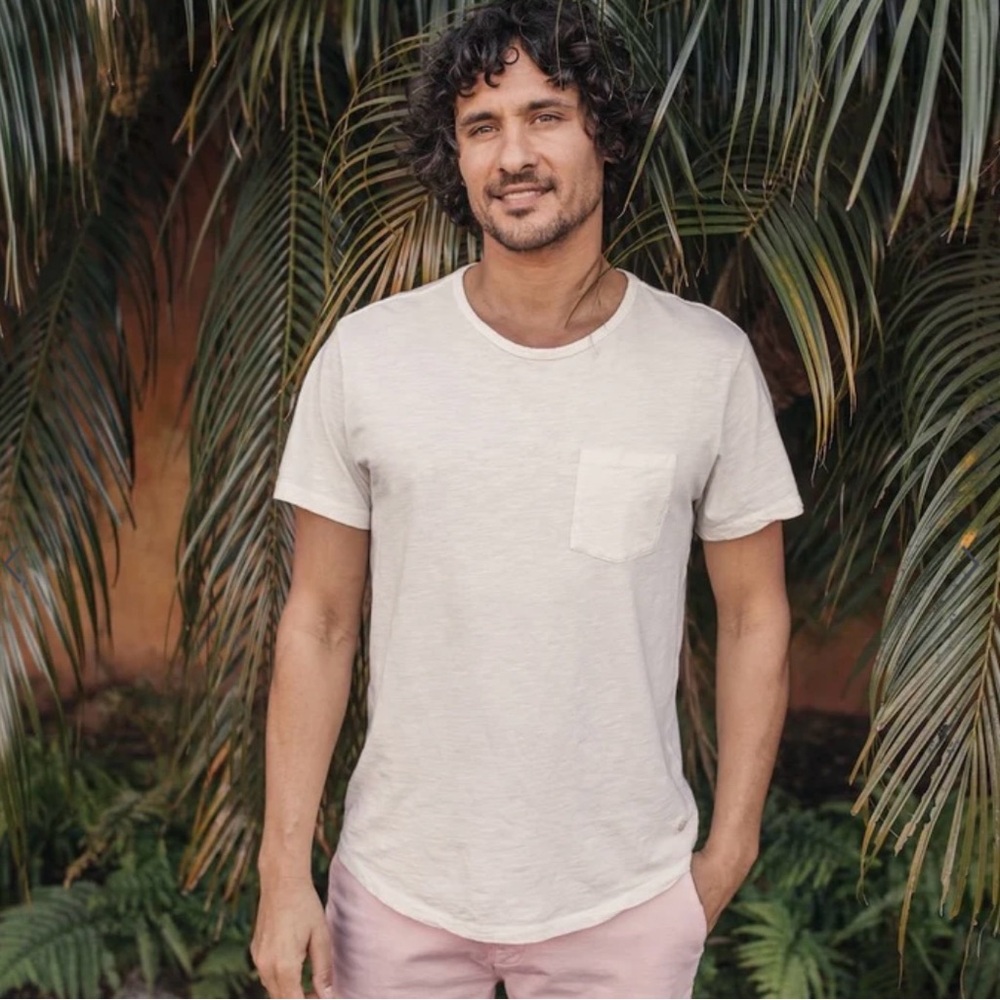 Marine Layer | Size Medium White Men's Pocket T-Shirt